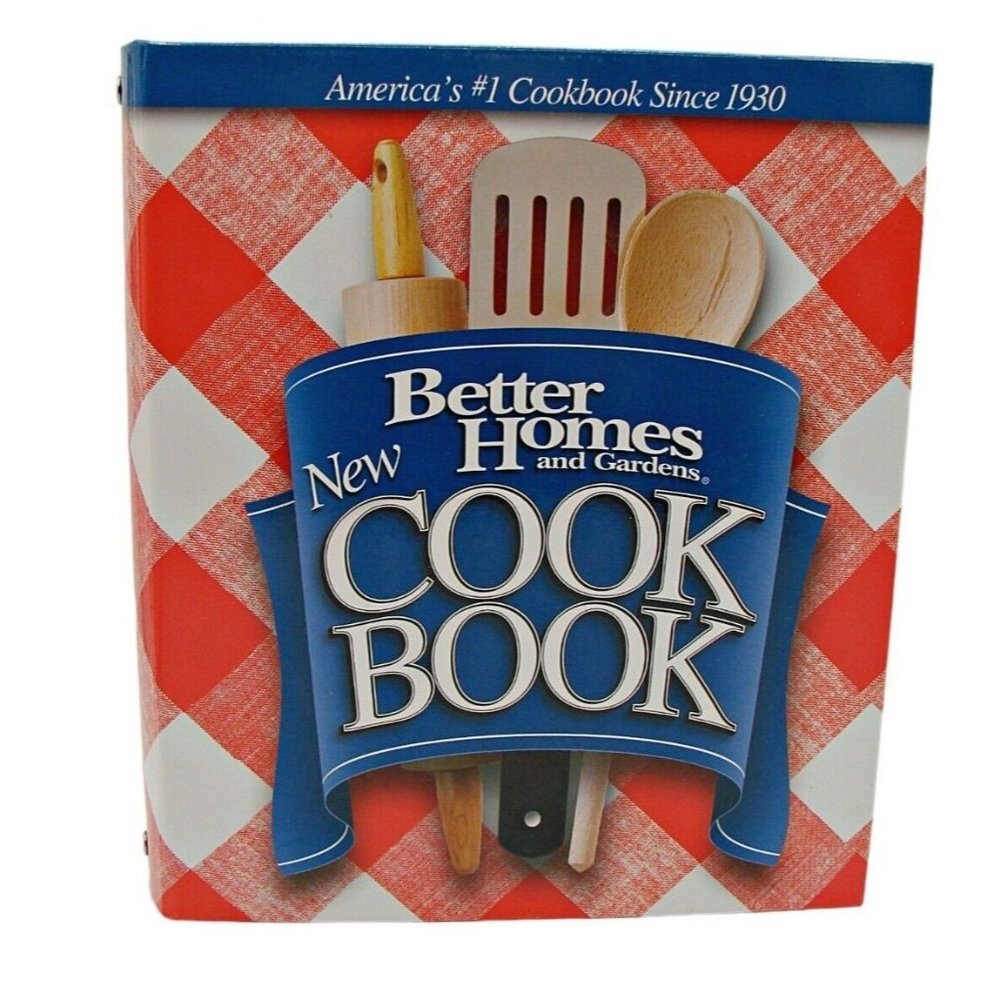 2003 Better Homes and Gardens New Cookbook Binder Tabs 12th ed Plaid Design Vtg